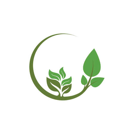 Logos of green Tree leaf ecology nature element vectorのイラスト素材