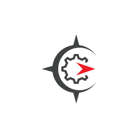 Compass Template vector icon illustration designのイラスト素材