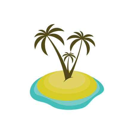 Palm tree summer logo template vector illustrationのイラスト素材