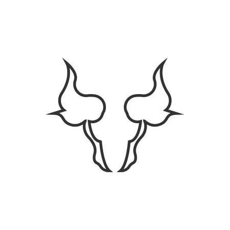 Bull head logo vector icon designのイラスト素材