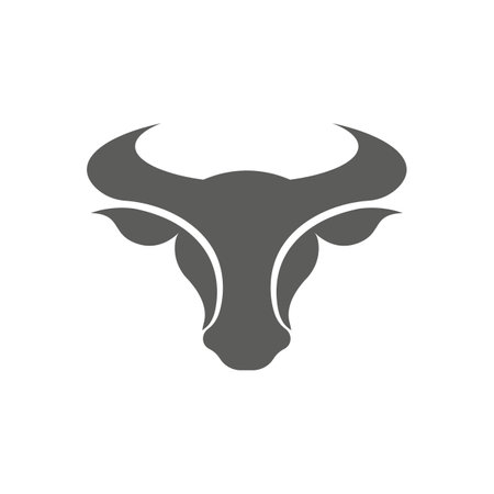 Bull head logo vector icon designのイラスト素材