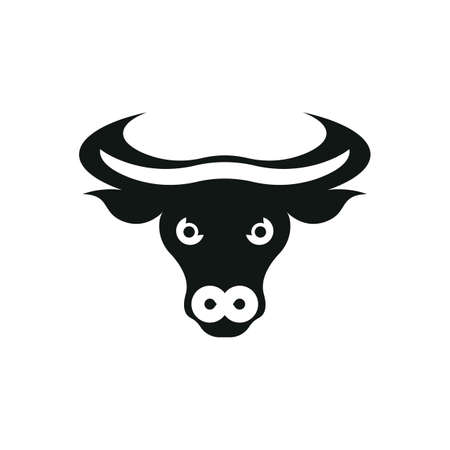 Bull head logo vector icon designのイラスト素材