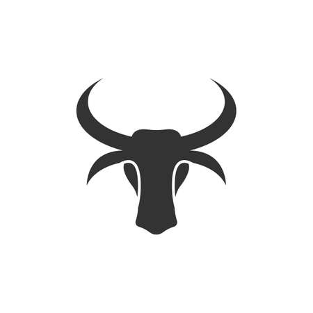 Bull head logo vector icon designのイラスト素材