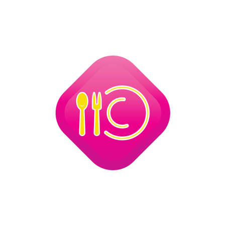 Spoon and fork icon symbol vector illustrationのイラスト素材