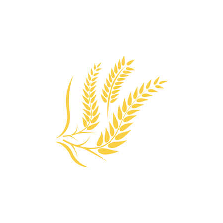 Wheat logo vector icon illustration designのイラスト素材