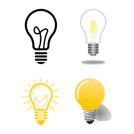 light bulb symbol vector design illustrationのイラスト素材