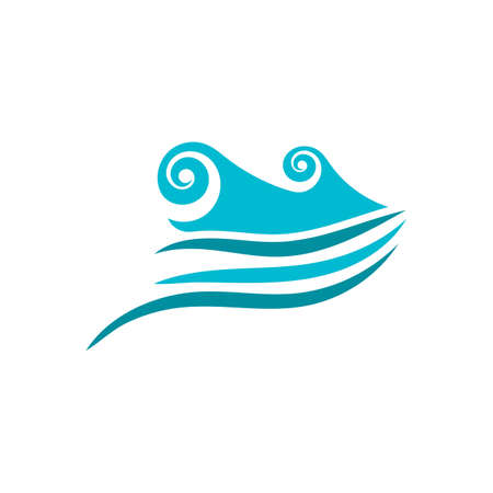 Wave beach vector illustration design logoのイラスト素材
