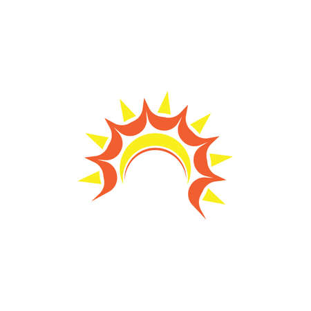 Sun Vector illustration Icon Logo Template designのイラスト素材