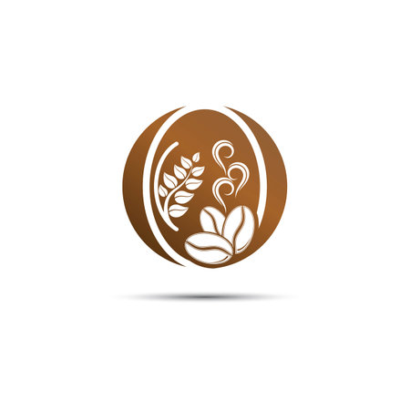 coffee bean icon vector illustration templateのイラスト素材