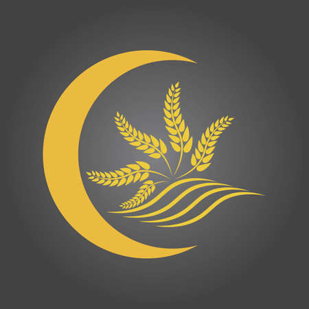 Wheat logo vector icon illustration designのイラスト素材