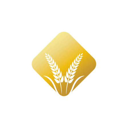 Wheat logo vector icon illustration designのイラスト素材