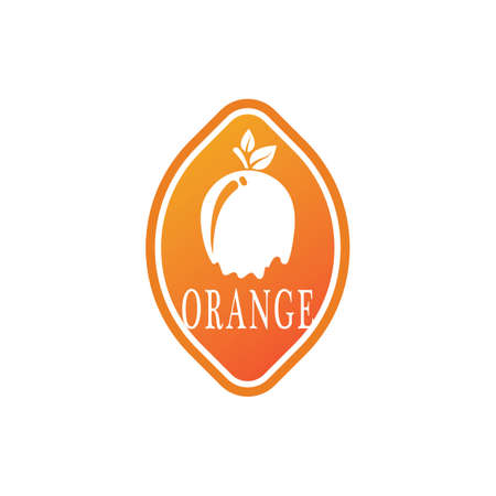 Orange logo design Vector icon illustration designのイラスト素材