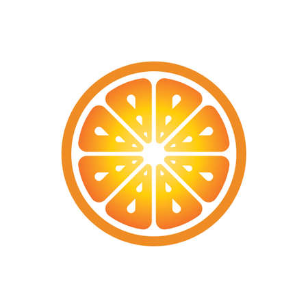 Orange logo design Vector icon illustration designのイラスト素材
