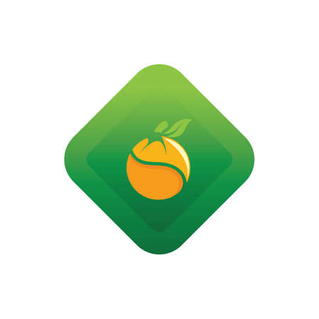 Orange logo design Vector icon illustration designのイラスト素材