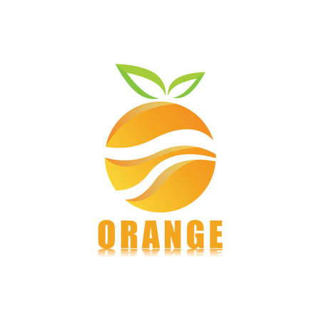 Orange logo design Vector icon illustration designのイラスト素材