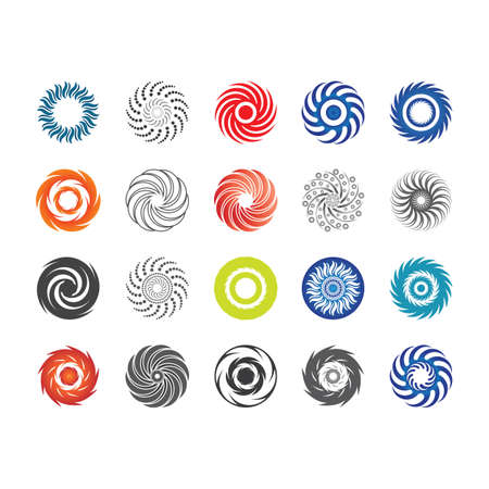 vortex vector illustration icon logo template designのイラスト素材