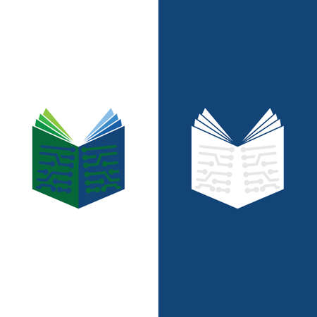 Digital book technology vector icon designのイラスト素材