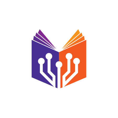 Digital book technology vector icon design
