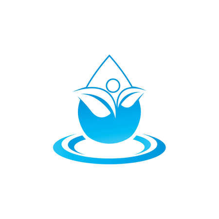 Water drop logo template vector illustration designのイラスト素材