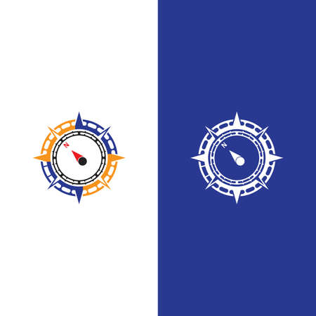 Compass logo template vector icon illustration designのイラスト素材
