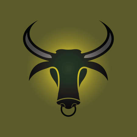 Bull head logo vector icon designのイラスト素材