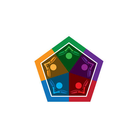 Community, network and social icon design templateのイラスト素材