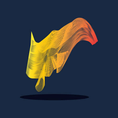 Wave line vector color background illustrationのイラスト素材