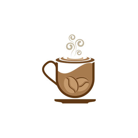Coffee cup logo template vector icon designのイラスト素材