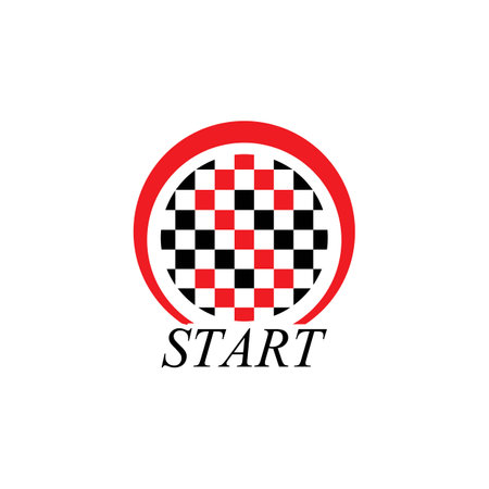 Race flag icon, simple design illustration vectorのイラスト素材