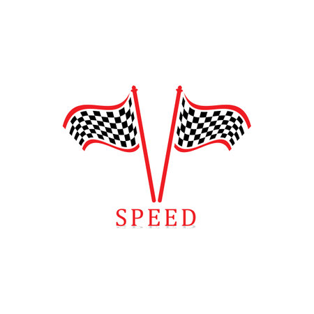 Race flag icon, simple design illustration vectorのイラスト素材