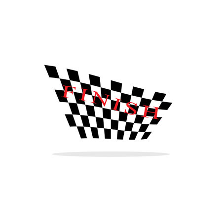Race flag icon, simple design illustration vectorのイラスト素材