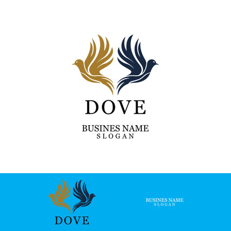 Bird wing dove logo template vector illustrationのイラスト素材