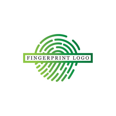 Fingerprint logo vector illustration icon templateのイラスト素材