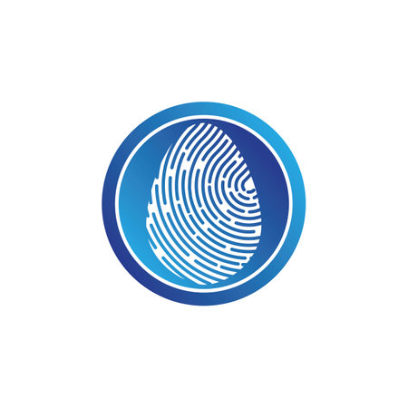 Fingerprint logo vector illustration icon templateのイラスト素材