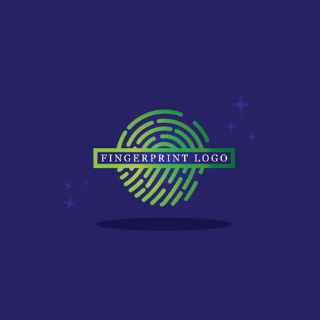 Fingerprint logo vector illustration icon templateのイラスト素材