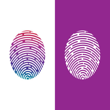 Fingerprint logo vector illustration icon templateのイラスト素材