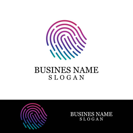 Fingerprint logo vector illustration icon templateのイラスト素材