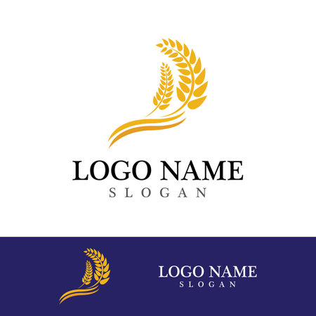 Agriculture wheat vector icon designのイラスト素材