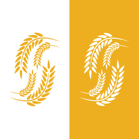 Agriculture wheat vector icon designのイラスト素材