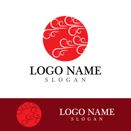 Wind icon vector illustration design templateのイラスト素材