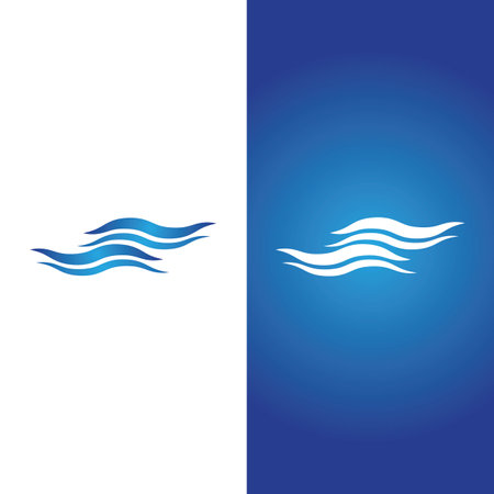 Wave beach vector illustration design logoのイラスト素材