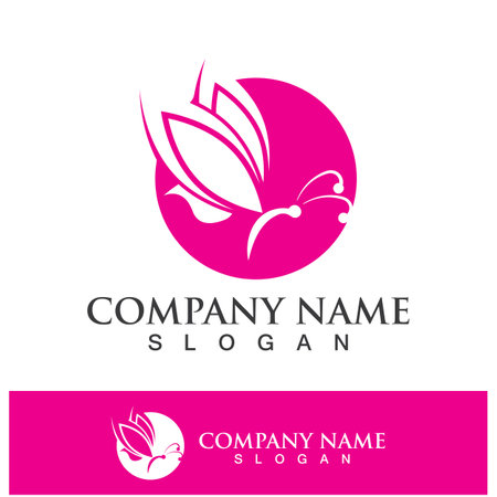 Butterfly logo template symbol vector icon designのイラスト素材