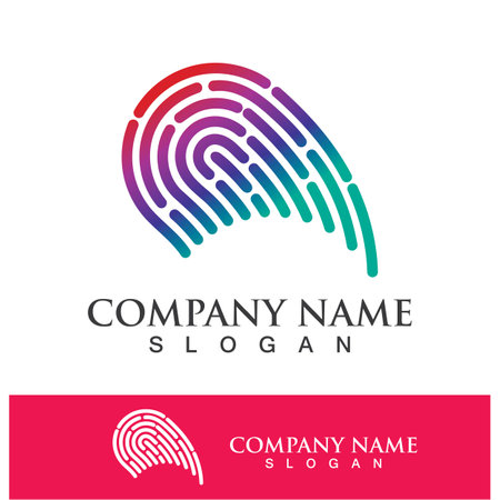 Fingerprint logo vector illustration icon template designのイラスト素材