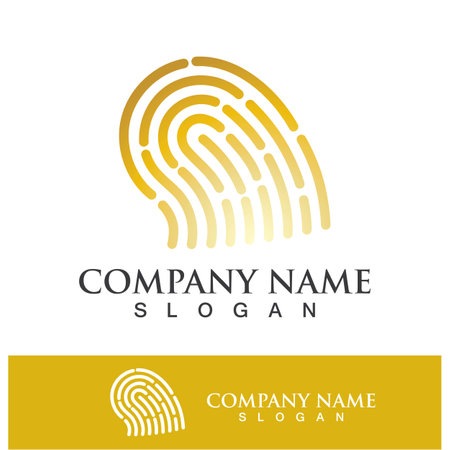 Fingerprint logo vector illustration icon template designのイラスト素材
