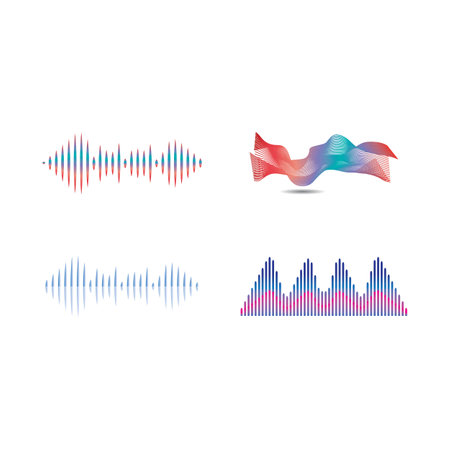 Sound waves set vector illustration icon designのイラスト素材