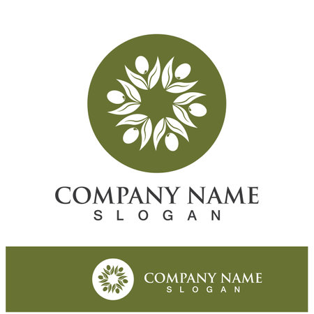 Olive logo images illustration dersign templateのイラスト素材