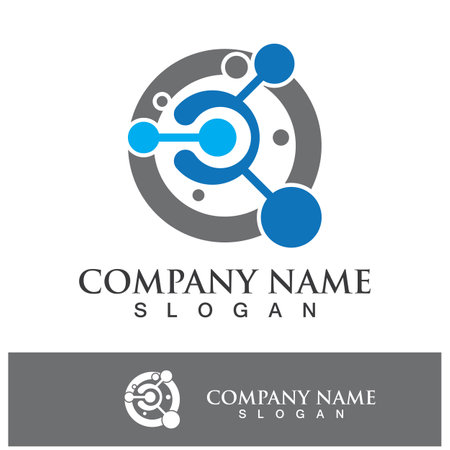 Molecule symbol logo template vector illustration designのイラスト素材