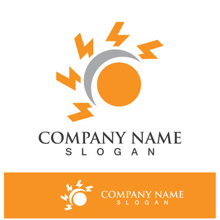 Creative sun concept logo illustration design templateのイラスト素材