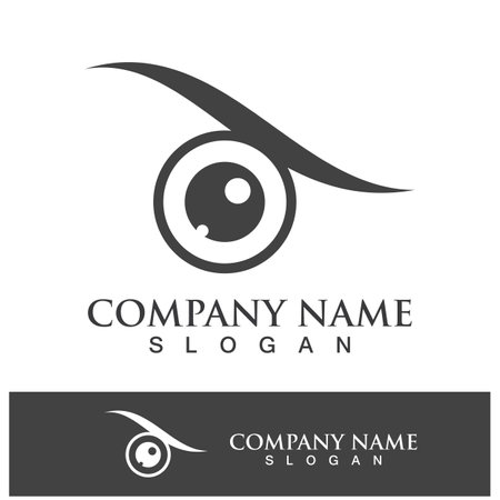 Branding identity corporate eye care vector logo designのイラスト素材