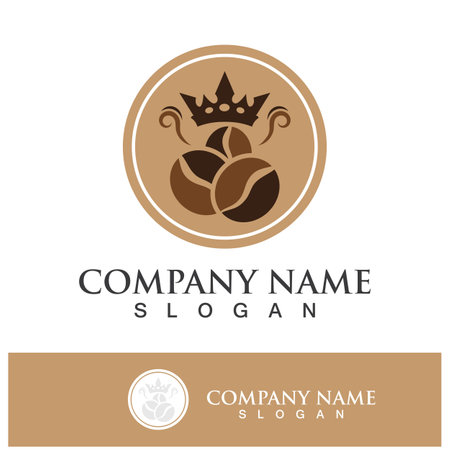 coffee bean icon drink logo images illustration designのイラスト素材